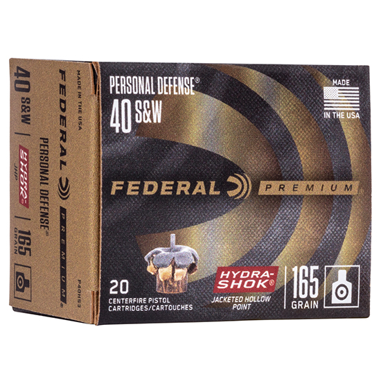 FED PREMIUM 40SW 165GR HYDRA-SHOK JHP 20/25 - Sale